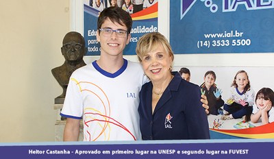 Como treineiro, aluno do IAL é aprovado em primeiro lugar na UNESP e segundo lugar na FUVEST