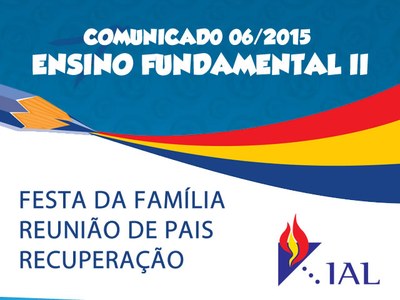 COMUNICADO E.F. II e Ens. Médio nº 06  2015