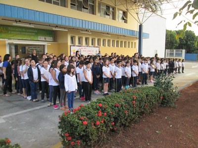 Hasteamento Solene das Bandeiras Comemoração aos 86 anos do Instituto Americano de Lins