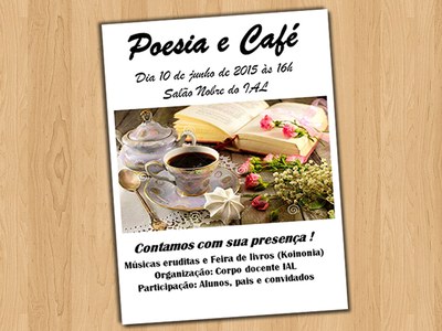 Professores do IAL realizarão Poesia & café