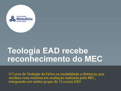 Teologia EAD recebe reconhecimento do MEC